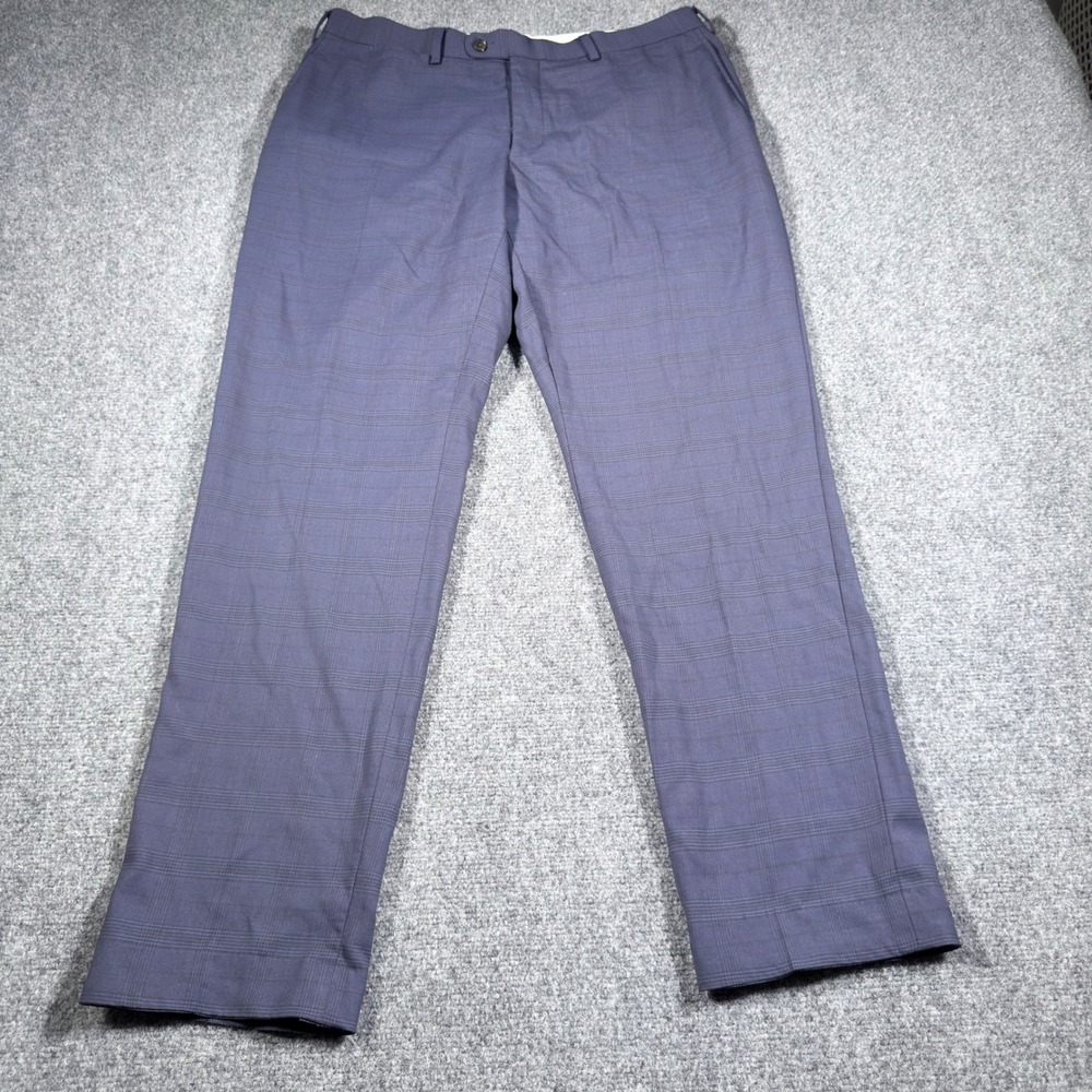 Suitsupply Sienna Dress Pants Men's 35x31 100% Wool Navy Windowpane